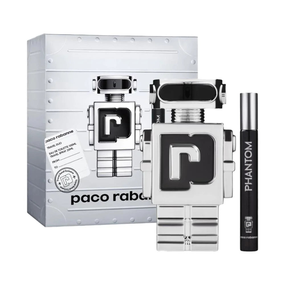Phantom Travel Duo (Mens 100ml EDT + 20ml Travel Spray)by Paco Rabanne