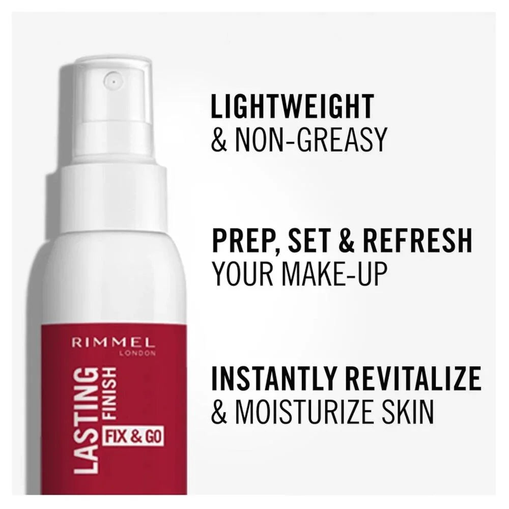 Rimmel Lasting Finish Fix & Go 2 in 1 Primer & Setting Spray - 100ml by Rimmel