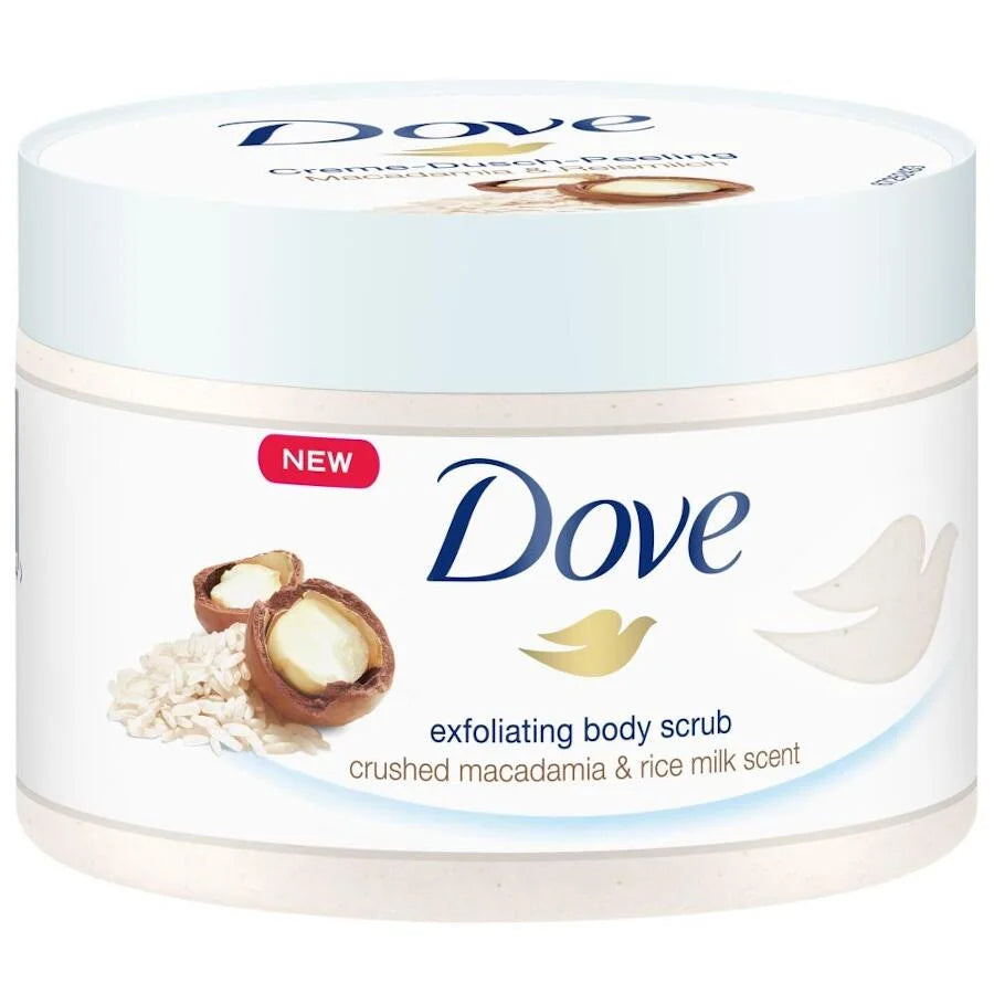 Dove Crushed Macadamia & Rice Milk Scent Exfoliating Body Scrub - 225ml by Dove